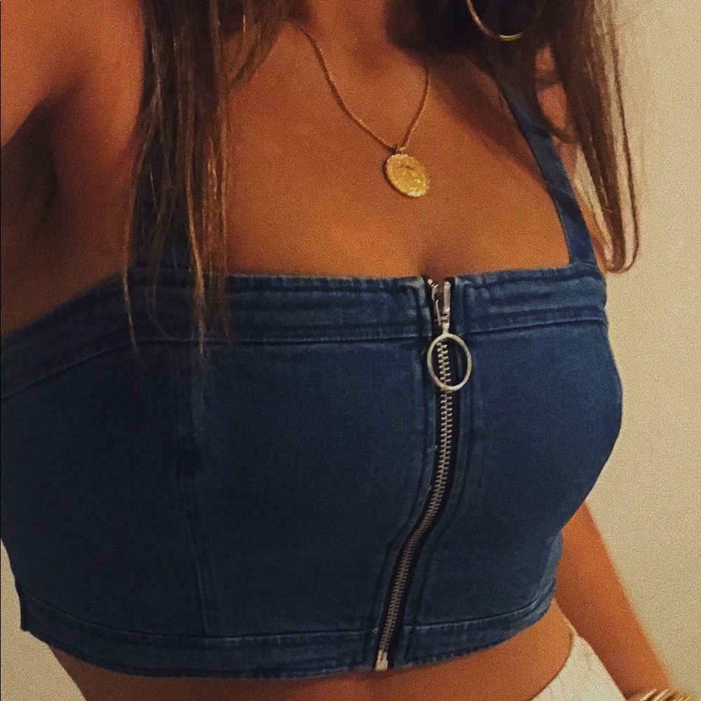 Jean Crop Top